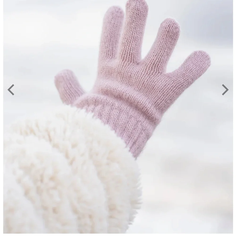 Menique Kids' Knit Gloves Cashmere 1-3 Y / Dusty pink